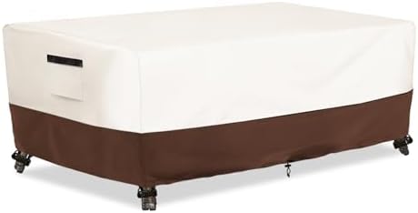 Outdoor Patio Coffee Table Cover, Waterproof Rectangular Patio Side Table Cover by Osileyo
