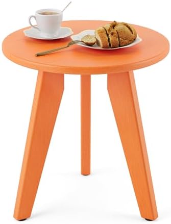 HDPS Outdoor Side Table, Small Round End Table by HOMENJOY
