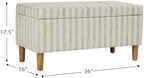 HomePop Malmo 36" Storage Bench - Image 3