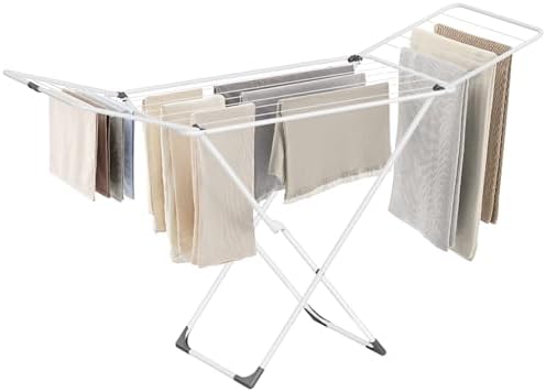 SONGMICS Clothes Drying Rack, Heavy Duty, 2 Gullwings by SONGMICSbySONGMICSHOME
