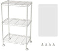 SINGAYE 3 Shelves Storage Shelf Wire Shelving Unit Metal Adjustable Wheels by SINGAYE