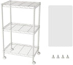 SINGAYE 3 Shelves Storage Shelf Wire Shelving Unit Metal Adjustable Wheels by SINGAYE