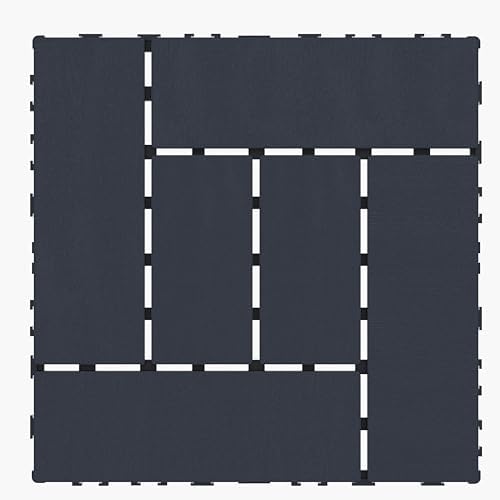 44-Pack Interlocking PP Deck Tiles, All-Weather Anti-Slip Patio Tiles - Image 6