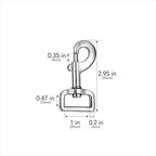 10pcs Swivel Snap Hooks for Dog Leash Collar Linking, Metal Heavy Duty Eye - Image 4