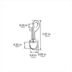 50pcs Swivel Snap Hooks for Dog Leash Collar Linking, Metal Heavy Duty Eye - Image 4