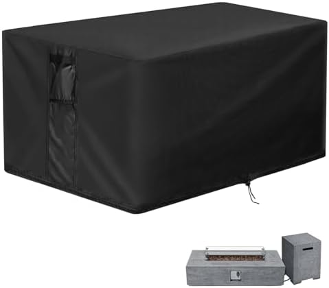 Fire Pit Cover Rectangle, 56 Inch Rectangular Firepit Covers, Waterproof Gas by Velfree