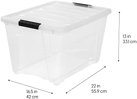 IRIS USA 54 Qt Stackable Plastic Storage Bins - Image 2