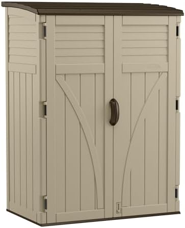 Suncast Outdoor Storage Shed, Water Resistant Resin Vertical Outdoor Storage by Unknown