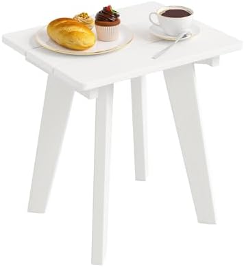 Outdoor Side Table, HDPE Weather Resistant Small Patio Table by HOMENJOY