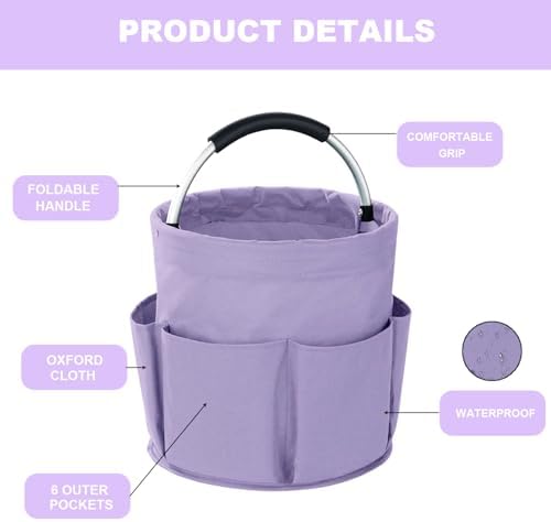 Cleaning Caddy with Handle, 17L Foldable Cleaning Supplies Organizer, Portable - Image 5