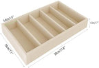 Luxurious 5 Grid Beige Velvet Eyewear Storage Sunglasses Jewelry Tray Organizer - Image 5