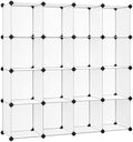 SONGMICS 16 Cube Storage Organizer，Plastic stackable cube shelf by SONGMICSbySONGMICSHOME