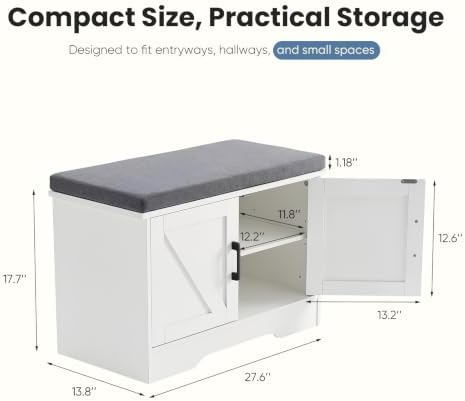 NEWBULIG Shoe Bench with Storage - Image 2