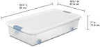 Sterilite 8-Pack Wheeled Latching Box, Plastic Under Bed Storage Bins - Image 2