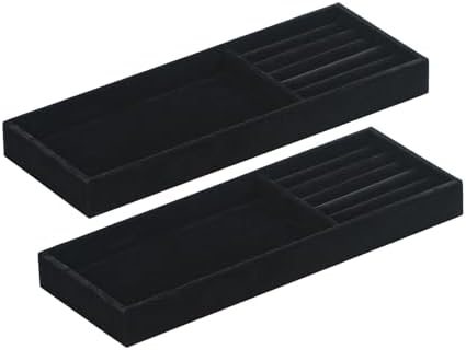 2Pcs Desk Drawer Storage Tray, Nightstand Organizer Tray, Necklace Bracelet by FocusOnJewelryDisplay15yrs