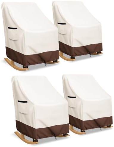 Rocking Chair Cover 4 Pack 600D Heavy Duty Waterproof by Unknown
