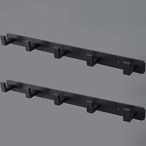 Coat Rack, Heavy Duty Stainless Steel 5 Tri Coat Hook Hanger, Wall Mounted Wall by Vanloory