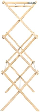 Household Essentials X-Frame Clothes Drying Rack, Stabile Wood Frame - Image 4