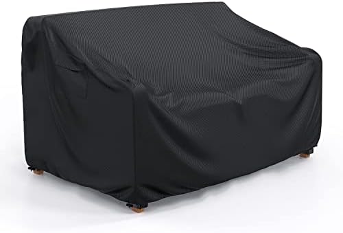 3-Seater Waterproof Outdoor Couch Cover 87"L×37"D×35"H Black by Brosyda
