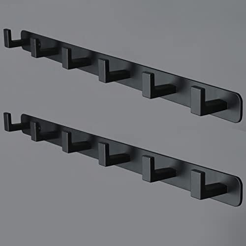 Coat Rack, Heavy Duty Stainless Steel 6 Tri Coat Hook Hanger, Wall Mounted Wall by Vanloory
