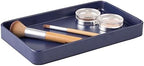 mDesign Modern Decorative Metal Guest Hand Towel Tray Holder Organizer - Image 5