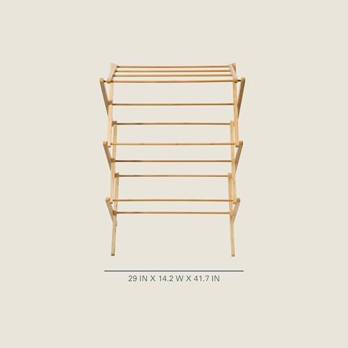 Gibson Home Riverrun Foldable Bamboo Drying Rack - Image 2
