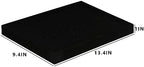 Coward 2Pcs/Set Black Velvet Stackable Ring Organizer Tray, Velvet Ring Earring - Image 5