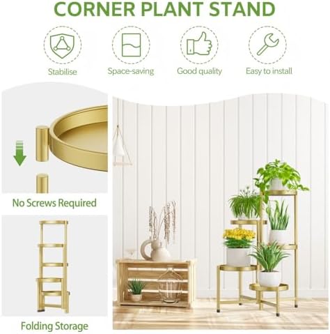 iDavosic.ly 5 Tier Large Plant Stand Indoor Outdoor, 10 In Wide Tray - Image 5