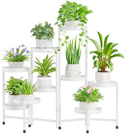iDavosic.ly Plant Stand Indoor Outdoor, 9 Tier Metal Corner Shelf by iDavosicly
