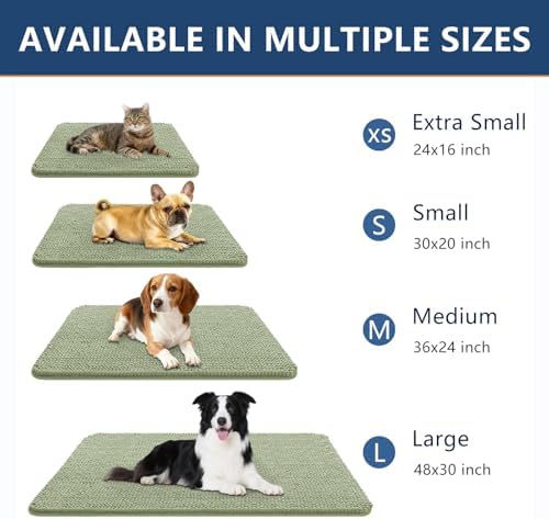 Smiry Dog Door Mat for Muddy Paws 24x16, Absorbent Low-Profile Doormats - Image 3