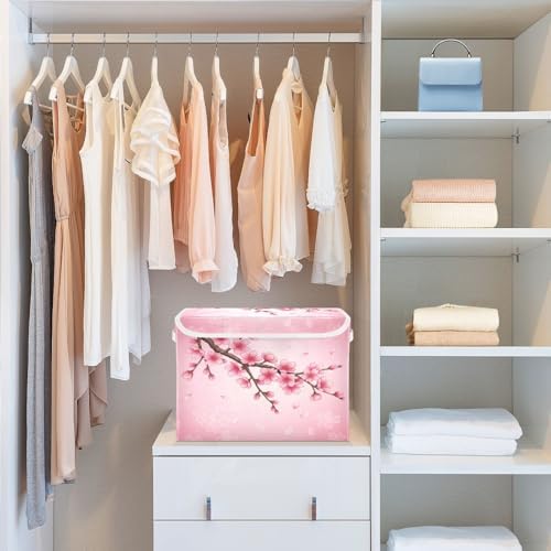 Bolaz Spring Cherry Blossom Background Storage Bins - Image 6