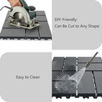44 Pack Interlocking Deck Tiles, Easy Snap All-Weather Outdoor Deck Tiles - Image 5