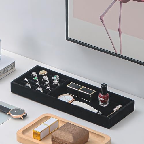 2Pcs Desk Drawer Storage Tray, Nightstand Organizer Tray, Necklace Bracelet - Image 3
