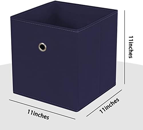 Foldable Storage Cubes Bins, 11 Inch Cloth Storage Cube Fabric Storage Box - Image 2