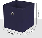 Foldable Storage Cubes Bins, 11 Inch Cloth Storage Cube Fabric Storage Box - Image 2