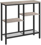 HOOBRO Narrow Console Table, Sofa Table, 4-Tier Industrial Entryway Table by HOOBRO