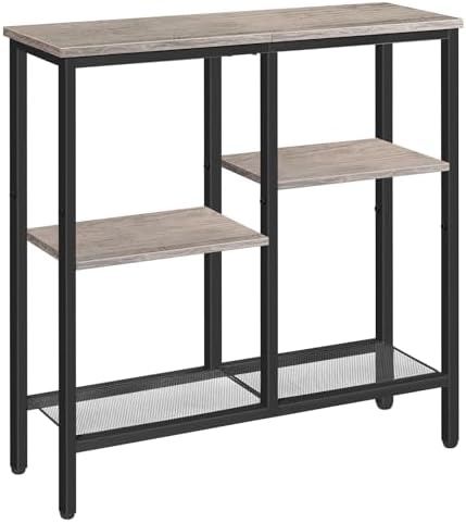 HOOBRO Narrow Console Table, Sofa Table, 4-Tier Industrial Entryway Table by HOOBRO