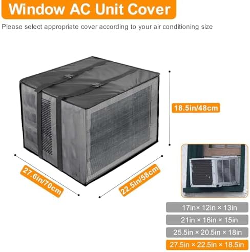 Demao Screen Cover for AC Window Unit, 27.6" W × 22.8" D × 19" H Large Air - Image 2
