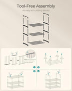 SONGMICS Shoe Rack, 3-Tier Shoe Organizer, Metal Storage Shelf - Image 5
