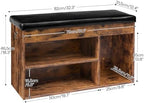 HOOBRO Shoe Storage Bench with Cushion, 32.3" Entryway Bench - Image 3