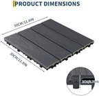 Garvee 27Pack 12" x 12" Interlocking Composite Deck Tiles, Waterproof Composite - Image 6