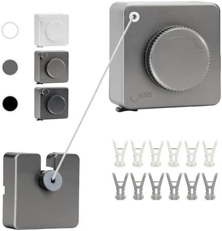 15.7Ft Retractable Clothesline Indoor an Anti-sag Retractable Clothesline by Unknown