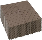 72 PCS Plastic Interlocking Deck Patio Tiles by Mapleyard