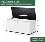 Outdoor Storage Shed, Resin Waterproof Storage Cabinet, Large Deck Box - Image 2