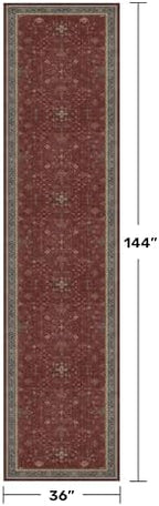 Large Burgundy 3x12 Long Runner Rug - Image 2