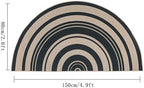 Easy Jute Rug 2.6x5Ft Half Round Rainbow Carpet - Image 2