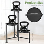 3 Tier Metal Corner Plant Stand Indoor Outdoor, 10 Inch Wide Tray - Image 2
