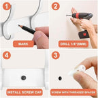 Coat Rack Wall Mounted, 5 Coat Hooks - Image 5