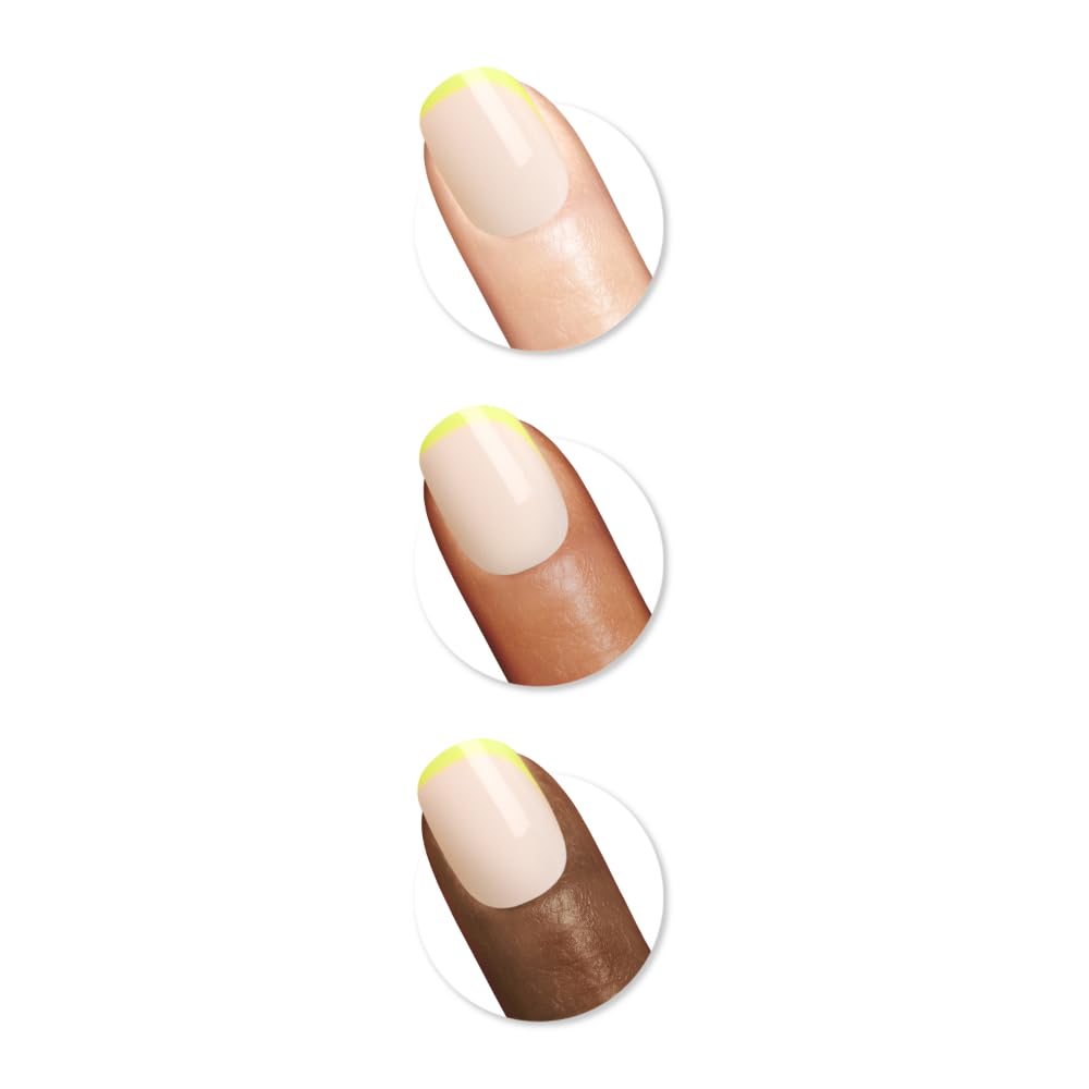 Sally Hansen Instant Cuticle Remover & Salon Effects Perfect Press-On Nails, 30 Designs, Nail Glue & Tabs