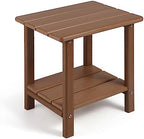 Apolimi Adirondack Outdoor Side Table, 2-Tier Sturdy Patio End Table Weather by Apolimi